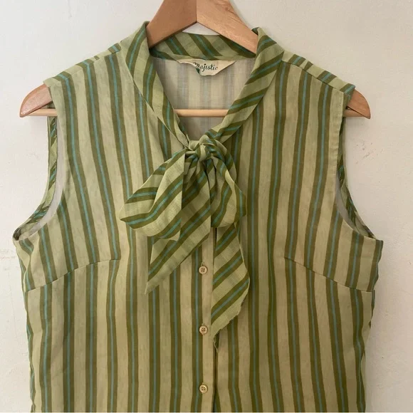 Vintage bow striped blouse - Picture 5 of 7